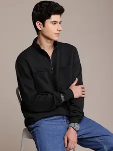 French Connection Mock Collar Long Sleeves Sweatshirt