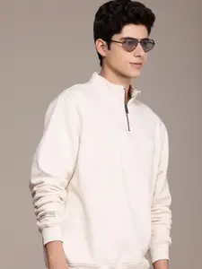 French Connection Mock Collar Long Sleeves Sweatshirt