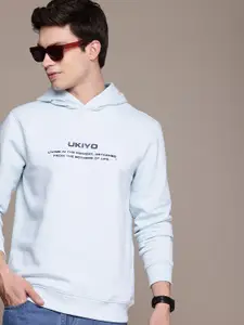 French Connection Typography Printed Hooded Pullover Sweatshirt