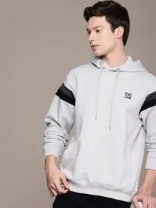 French Connection Colourblocked Hooded Pullover Sweatshirt