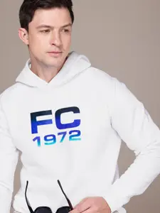 French Connection Brand Logo Printed Hooded Sweatshirt
