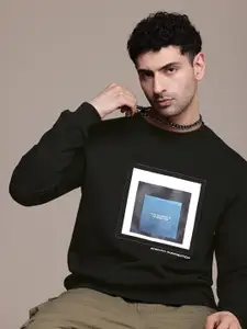 French Connection Graphic Printed Pullover Sweatshirt