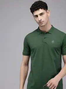 Van Heusen Self Design Polo Collar Sports T-shirt