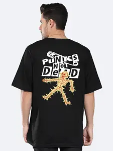 Mad Over Print Men Typography Printed Drop-Shoulder Sleeves T-shirt