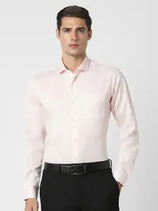 Peter England Micro Ditsy Printed Slim Fit Pure Cotton Formal Shirt