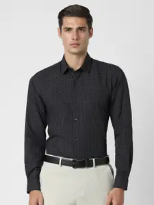 Peter England Micro Checked Slim Fit Formal Shirt