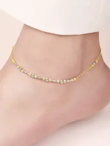 Zavya 925 Sterling Silver Rhodium-Plated Anklet