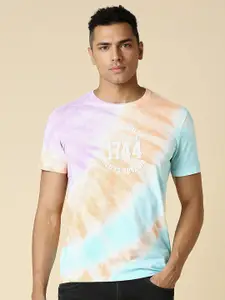 Allen Solly Dyed Cotton Short Sleeves Slim Fit Casual T-shirt