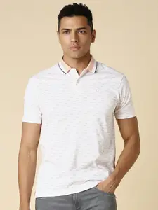 Allen Solly Abstract Printed Polo Collar Short Sleeves Cotton Regular T-shirt