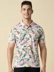 Allen Solly Animal Graphic Printed Polo Collar Short Sleeves Cotton Regular T-shirt