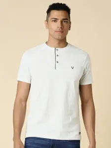 Allen Solly Cotton Henley Neck Short Sleeves Casual T-shirt