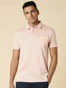 Allen Solly Striped Cotton Polo Collar Pockets Casual T-shirt