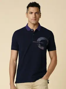 Allen Solly Cotton Polo Collar Tropical Applique Casual T-shirt