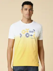 Allen Solly Cotton Colourblocked Slim Fit Casual T-shirt