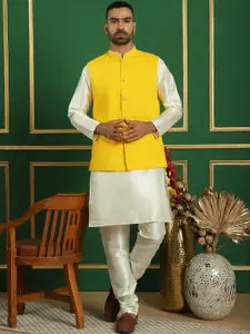 Anouk Embroidered Regular Sequinned Kurta & Churidar