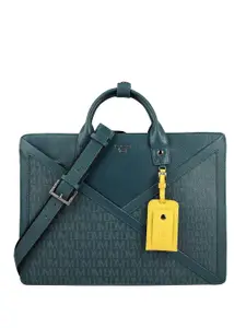 Da Milano Unisex Textured Leather Laptop Bag