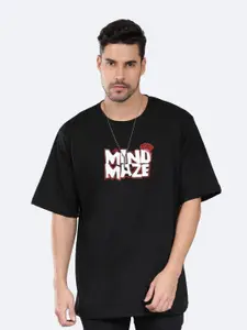 Mad Over Print Men Typography Printed Applique T-shirt