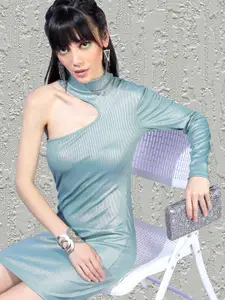 Tokyo Talkies Asymmetric Cutout One Shoulder Bodycon Dress