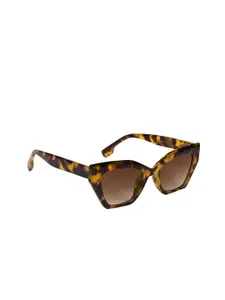 AISLIN Women Cateye Sunglasses with UV Protected Lens ES_13265-87-AS-2218-BRW-oBRW-CEBF