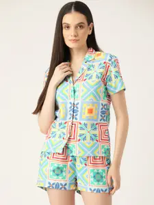 ETC Women Abstract Printed Night suit