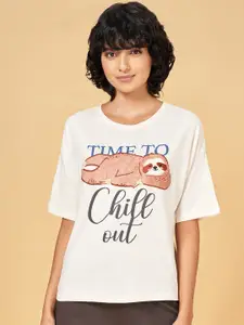 Dreamz by Pantaloons Graphic Printed Pure Cotton Lounge T-shirt