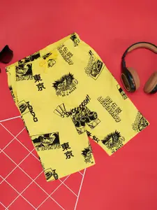Pantaloons Junior Boys Typography Printed Mid-Rise Shorts