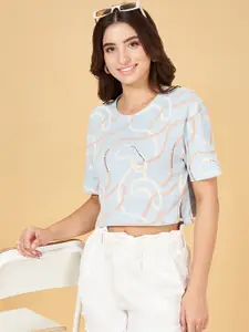 People Abstract Printed Crop Top