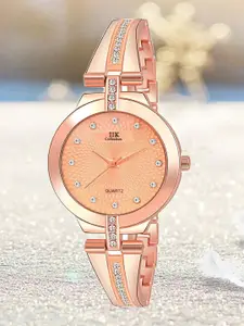 IIK COLLECTION Women Round Bracelet Style Straps Analogue Watch