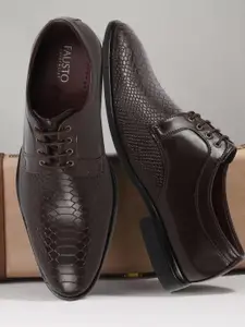 FAUSTO Men Textured Formal Derbys