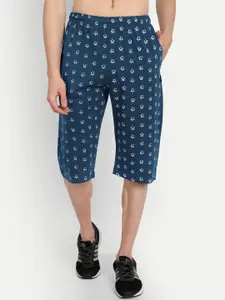 ZEFFIT Men Mid-Rise Printed Cotton Outdoor Shorts