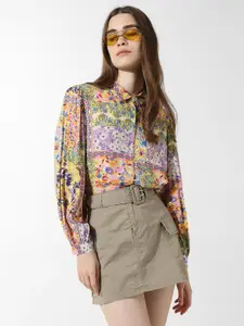 ONLY ONLATE VISION LS Floral Printed Spread Collar Casual Shirt