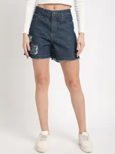 Bene Kleed Women Mid-Rise regular fit Denim Shorts