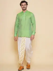 Sethukrishna Self Design Kurta with Dhoti Pants Set