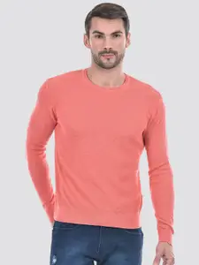 Numero Uno Round Neck Long Sleeves Cotton Pullover Sweater