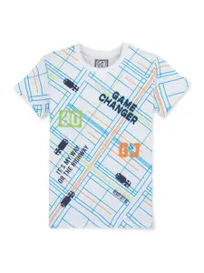 Gini and Jony Boys Geometric Printed Cotton T-shirt