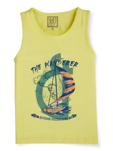 Gini and Jony Boys Graphic Printed Cotton Sleeveless T-shirt