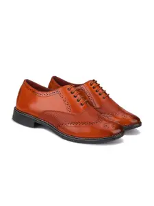 BERSACHE Men Round Toe Leather Brogues