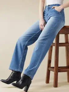 The Roadster Lifestyle Co. Honour Affection Light Blue Women Wide Leg Stretchable Jeans