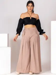 HOUSE OF MIRA Tube Top With Box Pleat Palazzos Co-Ords