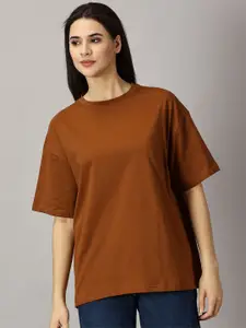 THE HOLLANDER Drop-Shoulder Sleeves Pure Cotton Oversized T-shirt