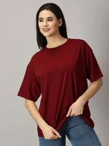 THE HOLLANDER Drop-Shoulder Sleeves Pure Cotton Oversized T-shirt