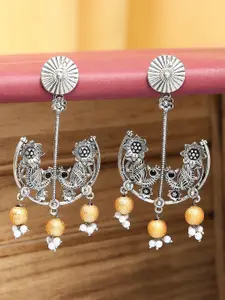 OOMPH Artificial Beads Oxidised Drop Earrings