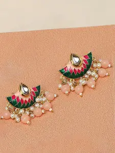 OOMPH Kundan Meenakari Chandbalis