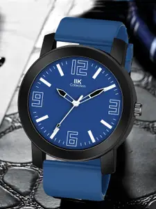 IIK COLLECTION Men Round Dial Adjustable Flexible Silicon Strap Watch