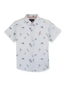 Gini and Jony Boys Conversational Printed Opaque Cotton Casual Shirt