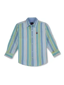 Gini and Jony Boys Multi Stripes Opaque Cotton Casual Shirt