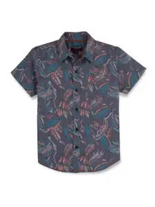 Gini and Jony Boys Floral Printed Opaque Cotton Casual Shirt