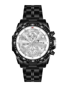 Franktime Men Embellished Dial & Stainless Steel Straps Analogue Watch FT-0046 SL