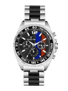 Franktime Men Stainless Steel Bracelet Style Straps Analogue Watch FT-0045 BLK