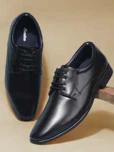 Bata Men Textured Round Toe Formal Derbys
